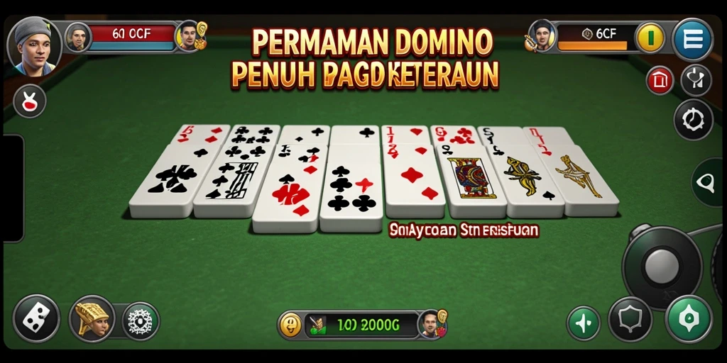 Tampilan gameplay seru dan interaktif dari 6CF game Domino.