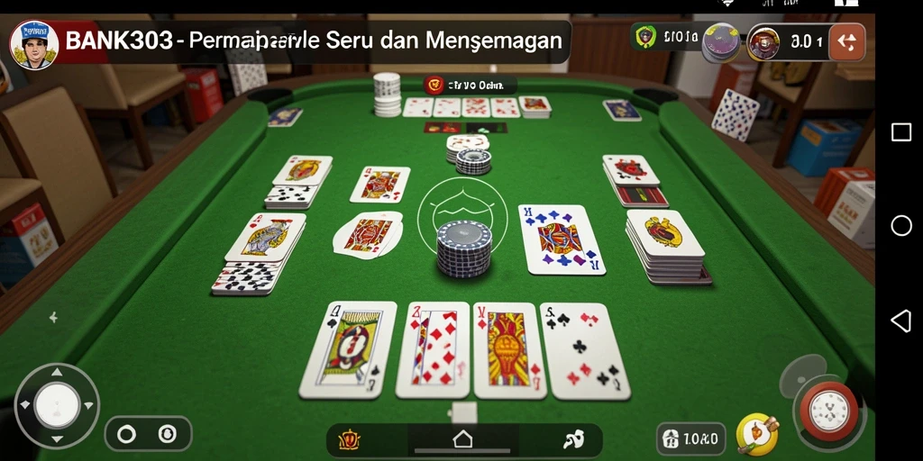 Tampilan gameplay BANK303 yang seru dan interaktif dalam bermain Gaple.