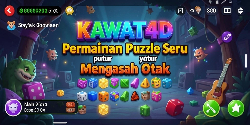Tampilan gameplay KAWAT4D yang menarik dan penuh warna.