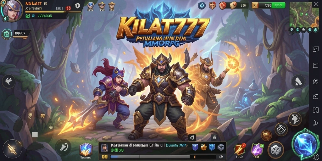 Tangkapan layar gameplay KILAT777 menunjukkan aksi seru di dunia MMORPG.