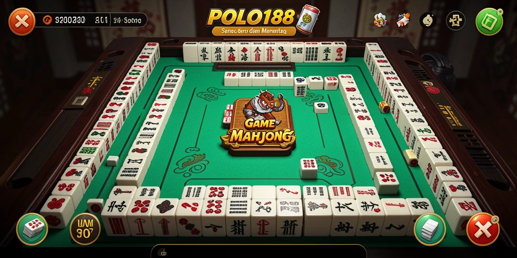 Tampilan screenshot utama game Mahjong POLO188 dengan gameplay menarik.
