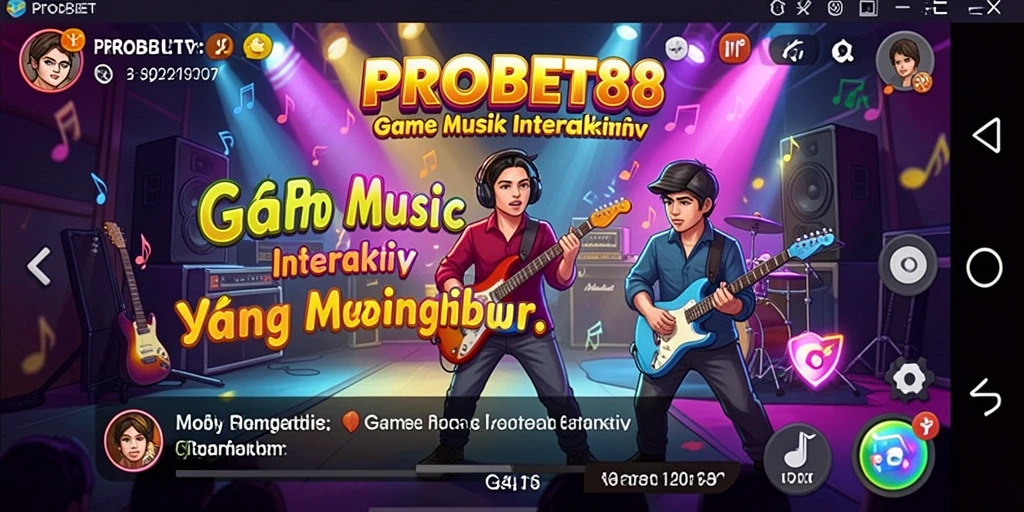 Screenshot gameplay PROBET88 menunjukkan serunya bermain musik secara interaktif.