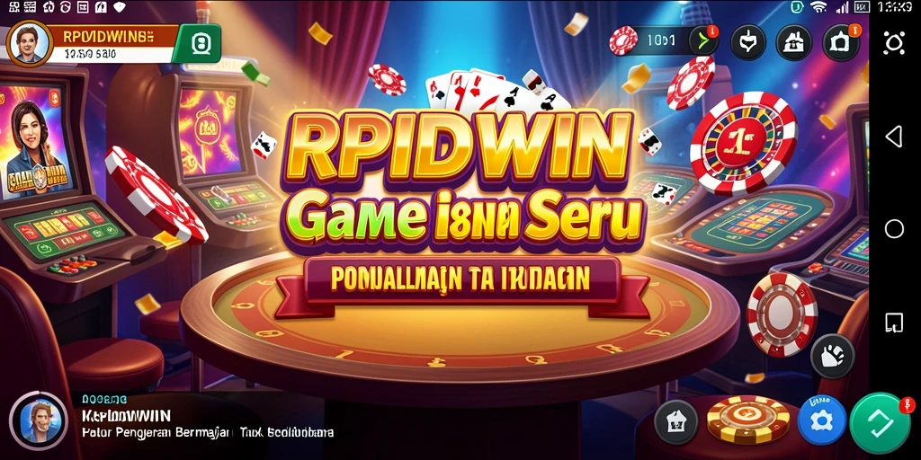 Tampilan utama RPIDWIN menampilkan gameplay Kasino yang mendebarkan dan grafik yang memukau.