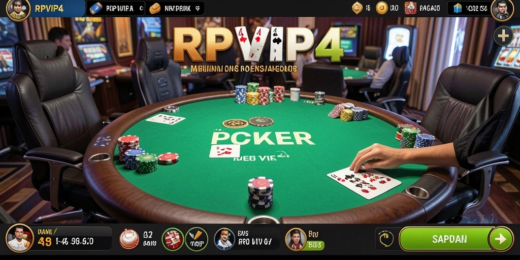 Tampilan gameplay seru dalam RPVIP4 dengan pengalaman poker yang menegangkan.