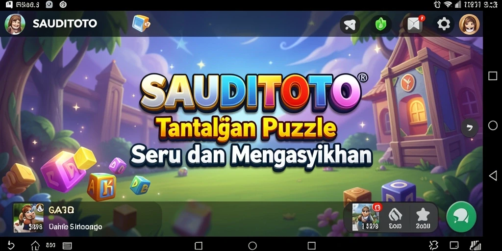Screenshot utama SAUDITOTO menampilkan gameplay Puzzle yang menantang.