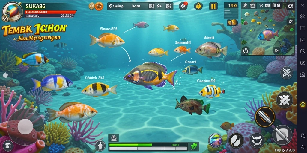 Gameplay seru dan menantang dalam tembak ikan.