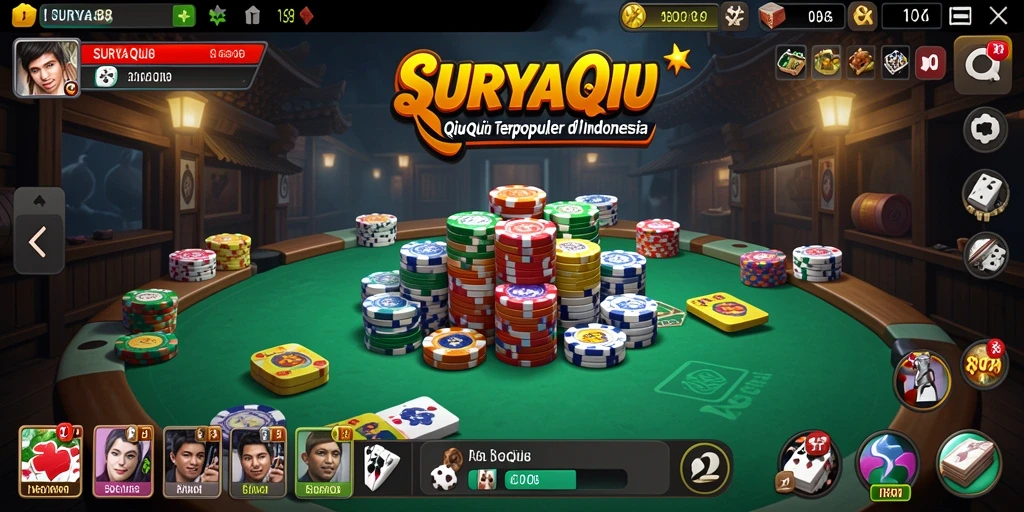 Screenshot gameplay QiuQiu yang seru dan kompetitif.