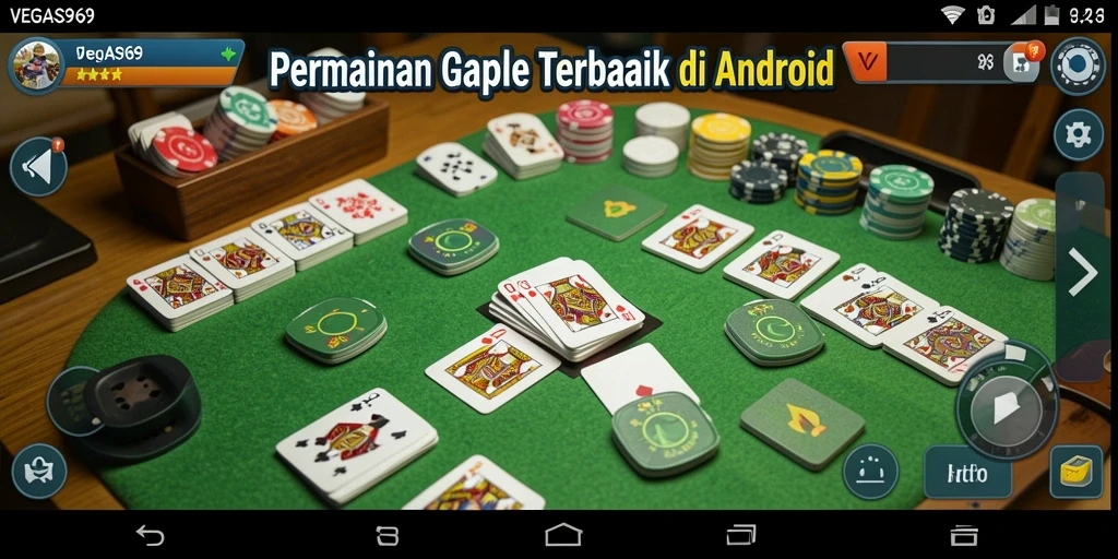 Tampilan menarik gameplay Gaple di VEGAS969.
