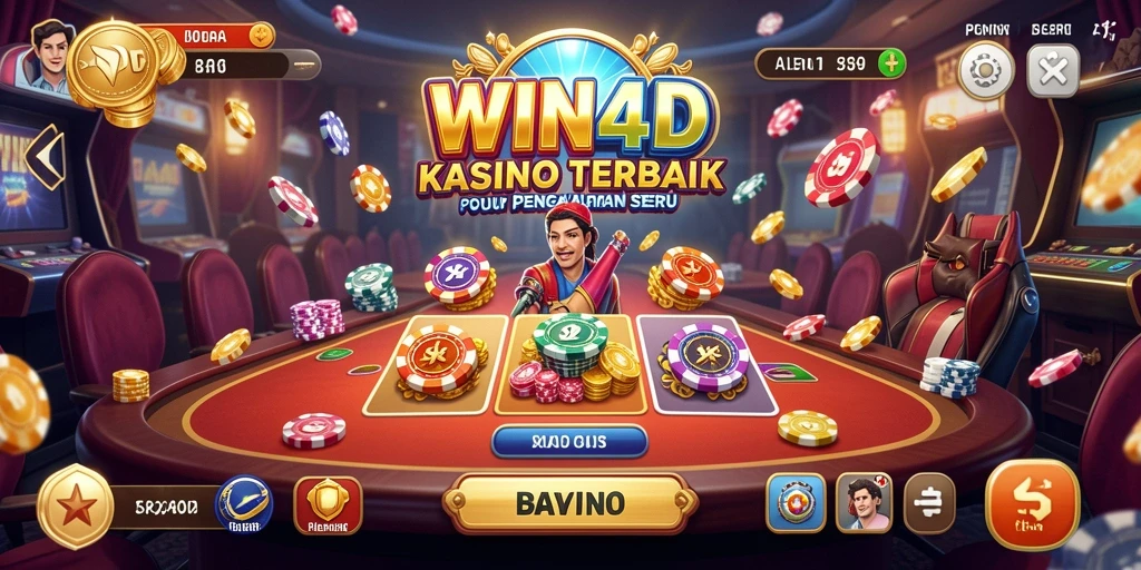 Tampilan menarik dari gameplay WIN4D dengan suasana kasino.